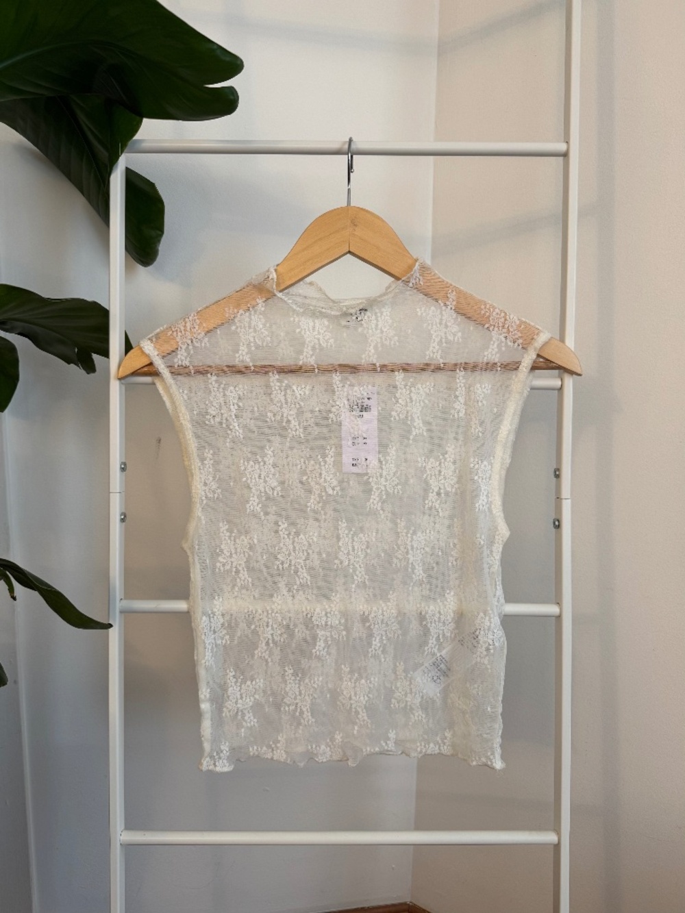 A&F Lace Mock Neck Tank Top